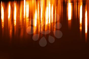 Vertical orange water reflections background hd
