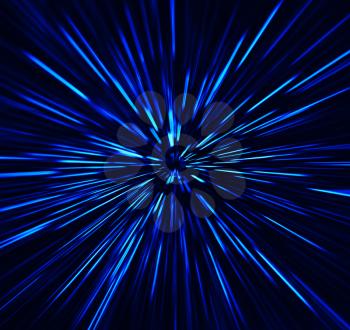 Square vibrant blue explosion radial blur abstraction background backdrop
