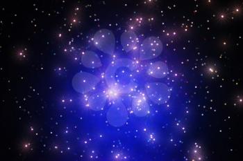 Glowing stars in space galaxy illustration background hd