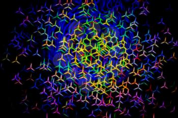 Colorful science particles illustration background hd