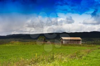 Classic Norway barn landscape background hd