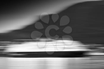Black and white motion blur moving ship background hd