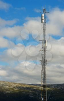 Vertical Norway meteorological tower background hd