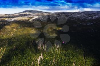 Norway daylight mountain with kite flyer landscape background hd