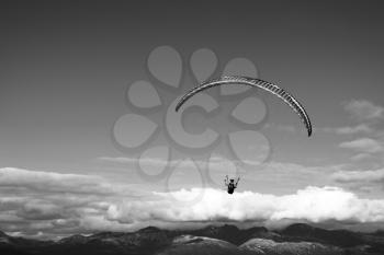 Black and white kite flyer in the sky background hd
