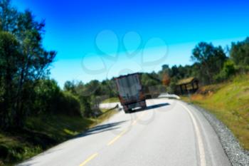Lorry delivery bokeh background hd