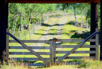 Entrance to Norway farm background hd