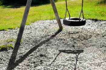 Norway children swing from tire background hd