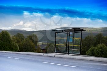 Norway city Bus stop background hd