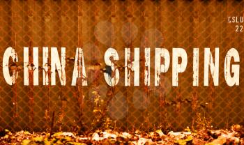 Orange China delivery container textured background hd