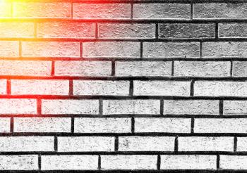 Horizontal brick wall texture with light leak background hd