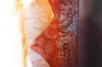 Vertical brown red vintage textured curtain backdrop