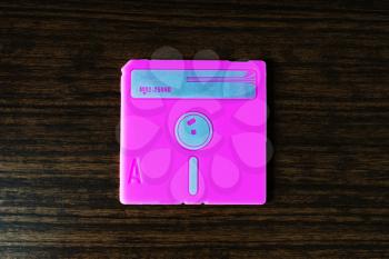 Vintage pink floppy disc background hd