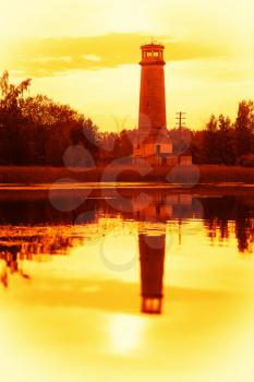 Vertical sunset lighthouse background hd