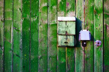 Vintage green delivery mailbox background hd
