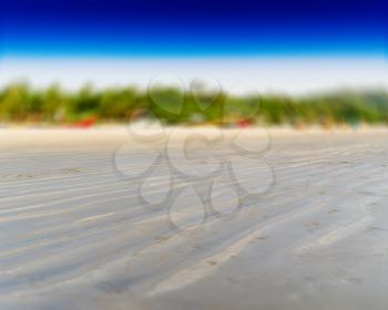Horizontal vivid empty Indian beach bokeh blur abstraction background backdrop
