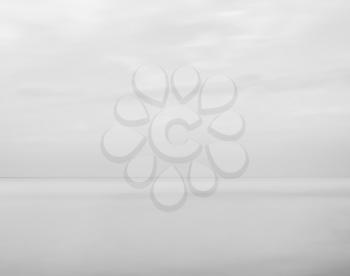 Honirontal black and white paper minimalistic ocean horizon landscape background backdrop