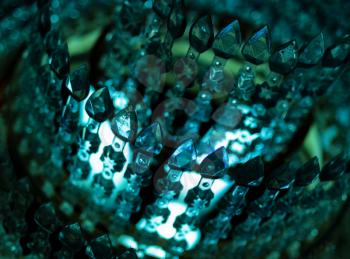 Glowing crown ocean aqua ripple design abstraction