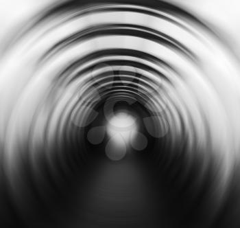 Square black and white dark swirl twirl bright abstraction tunnel