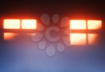 Two sunset windows silhouettes bokeh background hd