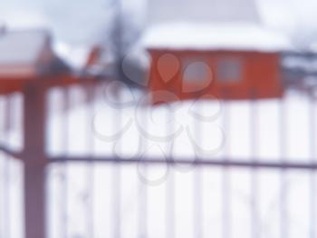 House with fence bokeh background hd