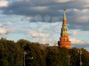 Tower of Russian Moscow Kremlin background