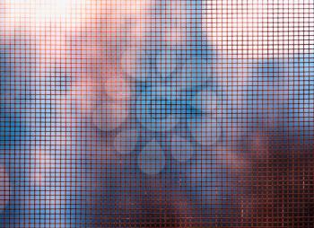 Metal window grid texture background