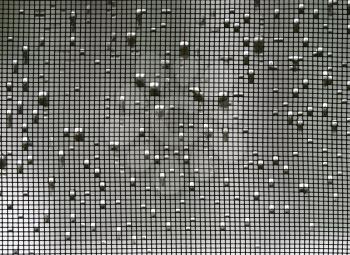 Water drops on window net background