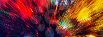 Horizontal wide color explosion abstraction background backdrop