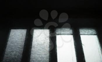 Dark windows blinds painting background hd