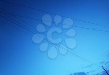 Diagonal power line wires background hd