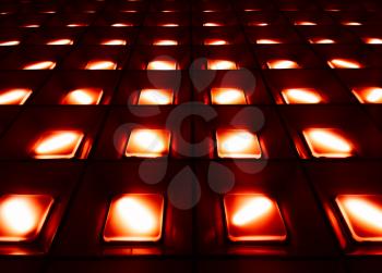 Diagonal red lines of illuminated lamps background hd