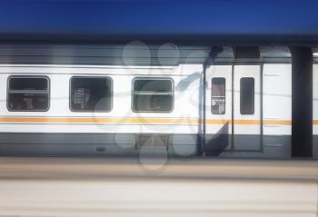 Rushing train abstraction motion blur background