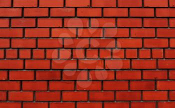 Red flat brick wall