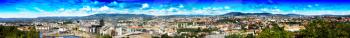 Micro toy panorama of  Oslo city background hd