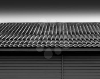 Black and white roof symmetry background