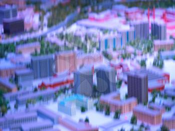 Vertical motion blurred city dummy background