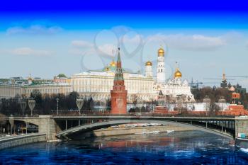 Stunning view on Moscow Red Square city background hd
