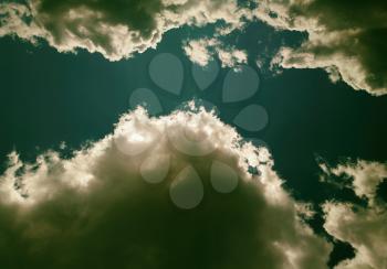 Dramatic vintage cloudscape background