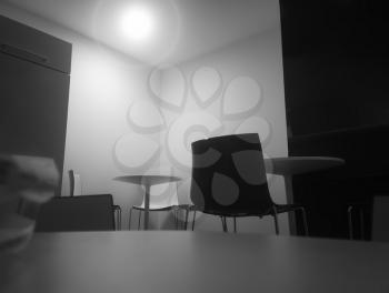Black and white minimalistic cafe background