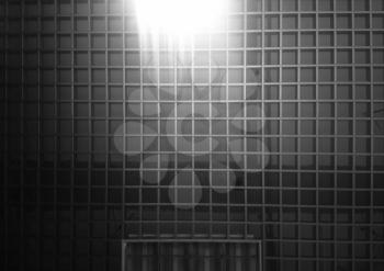 Back and white metal frame grid background