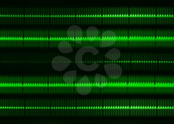 Green terminal oscillograph illustration background