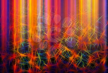 Colorful maze of lines illustration background