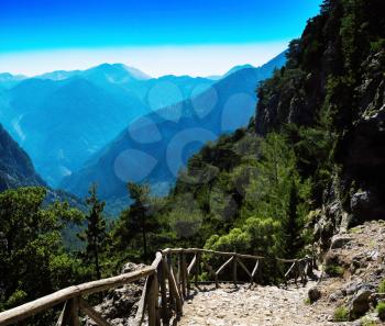 Square vivid mountain down stairs landscape background backdrop