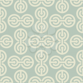 Abstract circles pattern. Geometric vector ornament. Retro fabric texture

