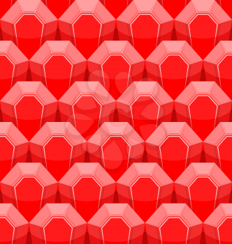 Ruby seamless pattern. Vector background of Red gems.
