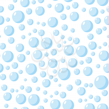 bubbles seamless pattern. Vector background and water squirts
