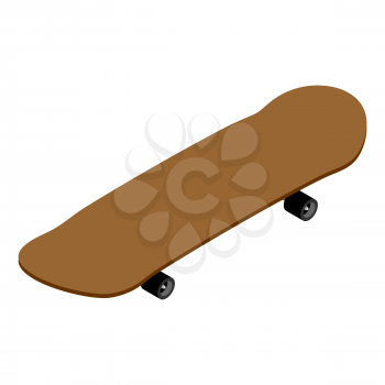 Skateboard isometrics. Board for skiing. Supplies for skateboarding and rollers. Sports tool to perform various tricks

