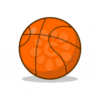 Basketball ball isolated. Sports accessory for basketball. Orange area for sports game
