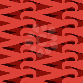 Netting seamless pattern. Vite abstract background. Red Intertwined texture. Retro ornament for fabric
